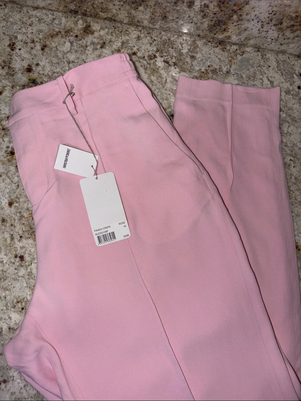 Zadig & Voltaire Panda Crepe Rose Tailored Dress Pants (Elastic Back) Retail$298 - Picture 3 of 5